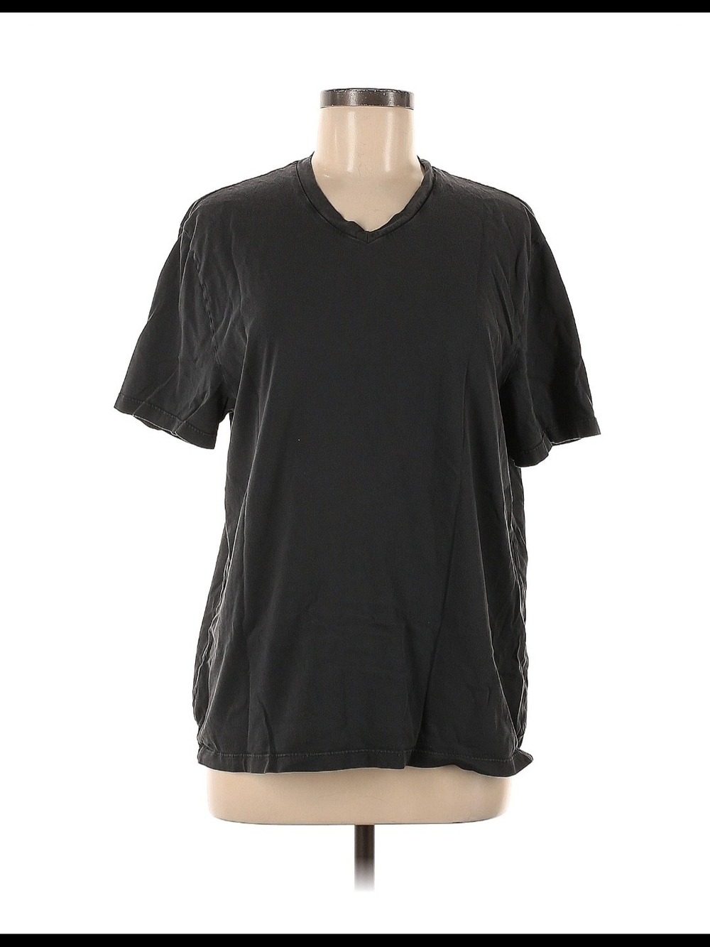 Vince Short Sleeve V-Neck Tee - Gray